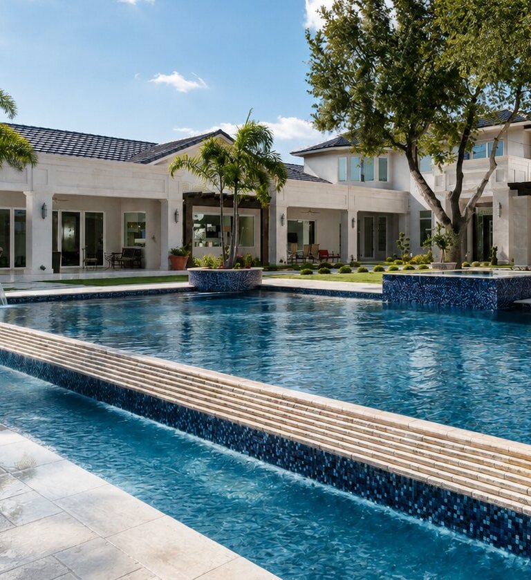 A luxury Breman custom estate with resort-style pool in the Rio Grande Valley
